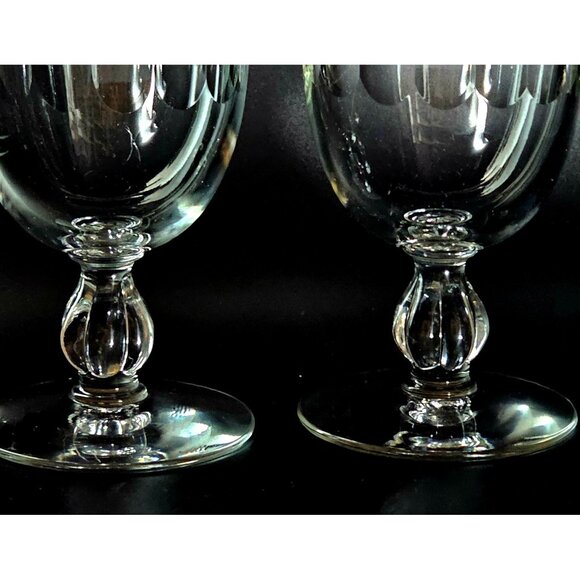 2 Libbey Cut Panels Ice Tea Glasses 7" goblets vtg minimalist cottagecore 1990s - Picture 4 of 9